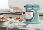 Value Bundle Artisan® Series 5 Quart Tilt-Head Stand Mixer with Fresh Prep Slicer/Shredder Attachment - Aqua Sky - Image 2