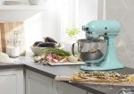 Value Bundle Artisan® Series 5 Quart Tilt-Head Stand Mixer with Fresh Prep Slicer/Shredder Attachment - Aqua Sky - Image 4
