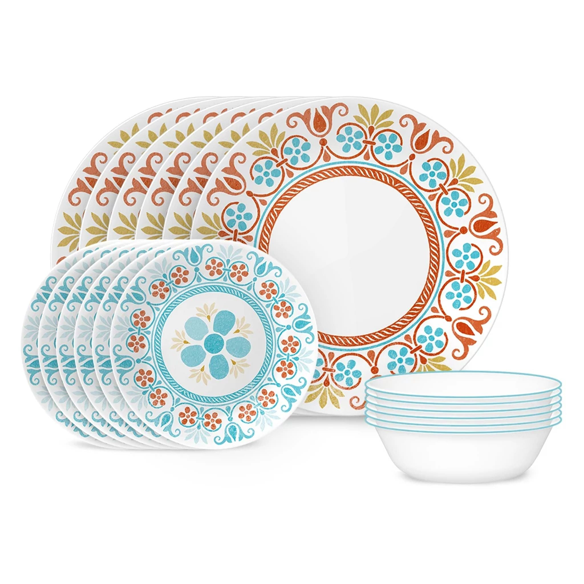 主图-01-主图-01 Corelle® Global Collection Terracotta Dreams 18-piece Dinnerware Set, Service for 6 - Image 1